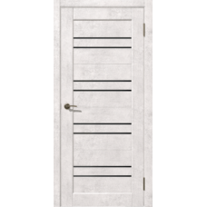 Дверь межкомнатная Дубрава Сибирь Рада НОВ ЛИНИЯ Бетон светлый, стекло черное